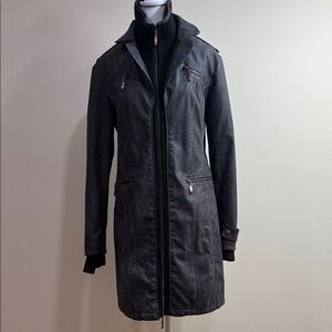 Women's Gray Leather Jacket